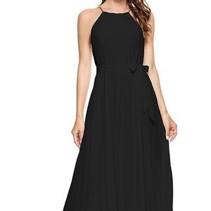 Black chiffon dress, worn once for a wedding.